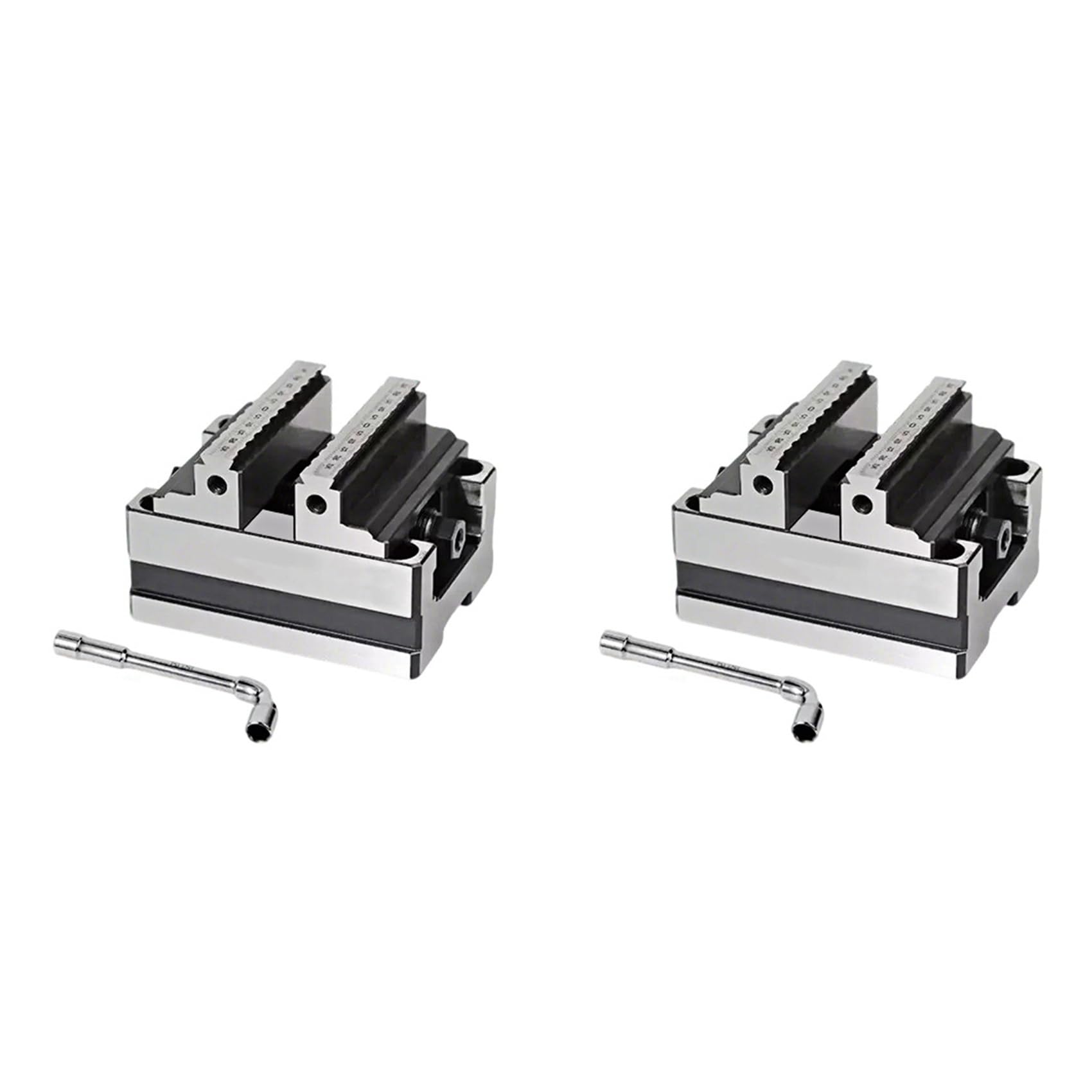 Jnchdghwa As Shown 2X Turntable Fixture Cnc Concentric Vise Self Centering Cnc Pliers Machining Center Concentric Flat Pliers Clamp 6-60Mm