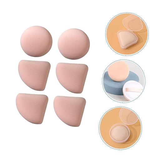 Miniatura 7 de FOYTOKI 6 uds. Puff Puffs Batidor de mano Cuerpo Polvo Puff Licuadora Esponja Mezclador de Mano Flexible Almohadillas de Maquillaje Base Esponja