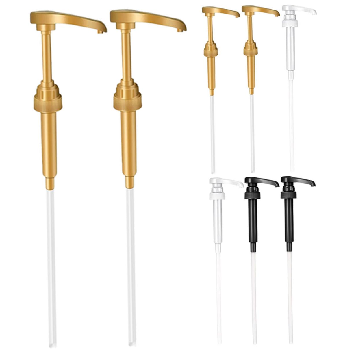 SOLUSTRE 8pcs Syrup Pump Dispenser for Bottles Lotion Pump with for Coffee Syrup Cosmetics Food and More Easy to Use and Portable