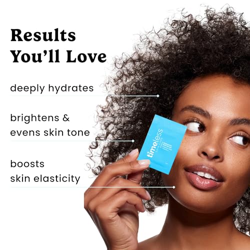 Image of Timeless Skin Care Hyaluronic Acid Vitamin C Serum - Brightens, Smooths, Rebuilds Collagen, Boosts Hydration - 28 Single Use Pouches