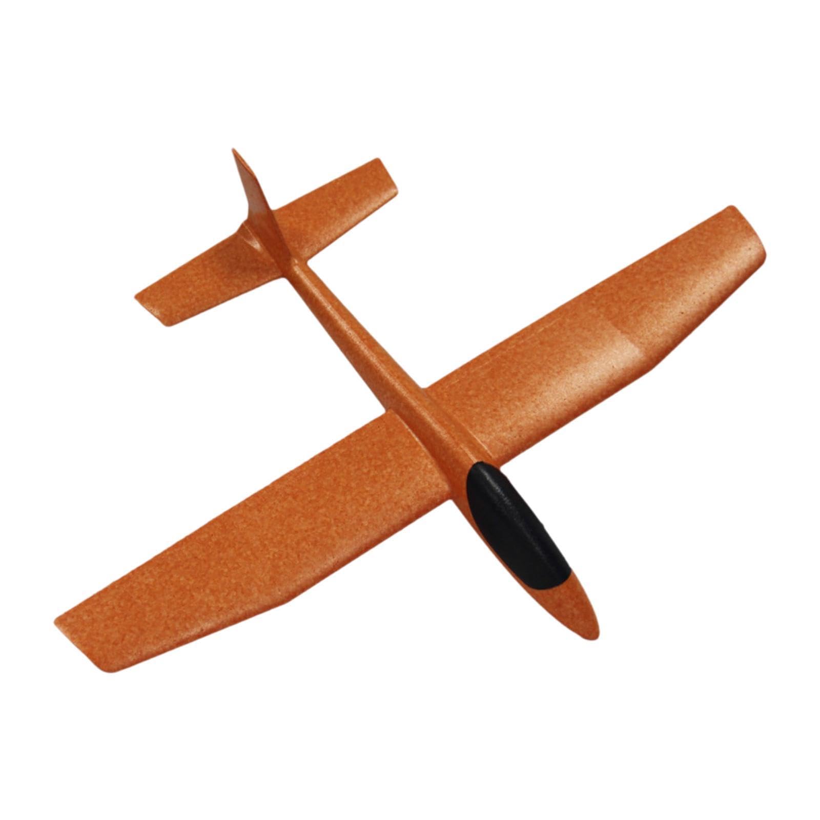 Avión de Juguete para Lanzar, Planeador de Juguete para Niños, Modelo de Avión de Juguete Grueso para Mano para Niños Principiantes, Naranja