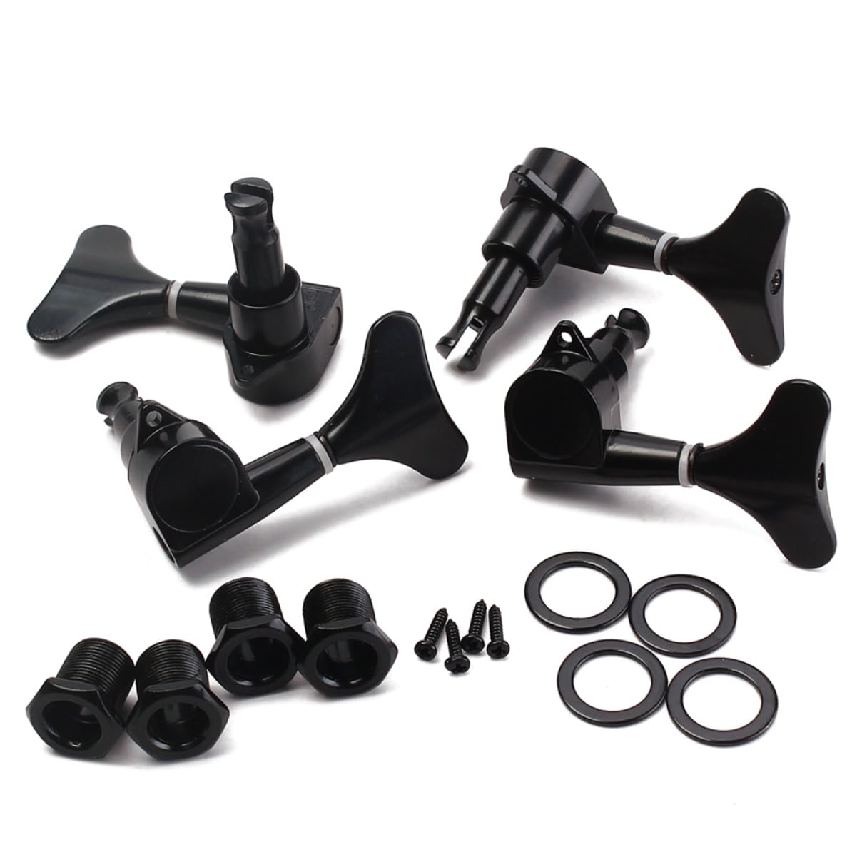 BESPORTBLE 4Pcs Black Sealed Guitar Tuning Pegs Machine Heads Lr with Mounting Screws for Acoustic Electric String Bass Replacement Parts for Improved Sound