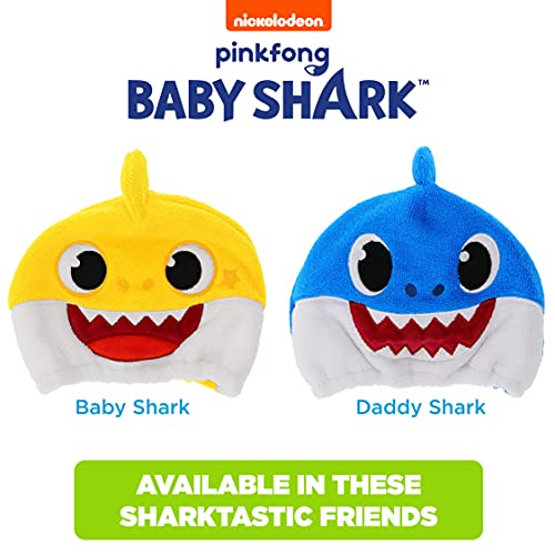 Image of Ginsey Baby Shark's Daddy Shark Children's Hair Drying Towel Cap, Blue
