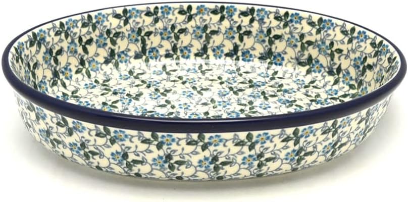 Polish Pottery Baker - Oval - Medium - Forget-Me-Knot