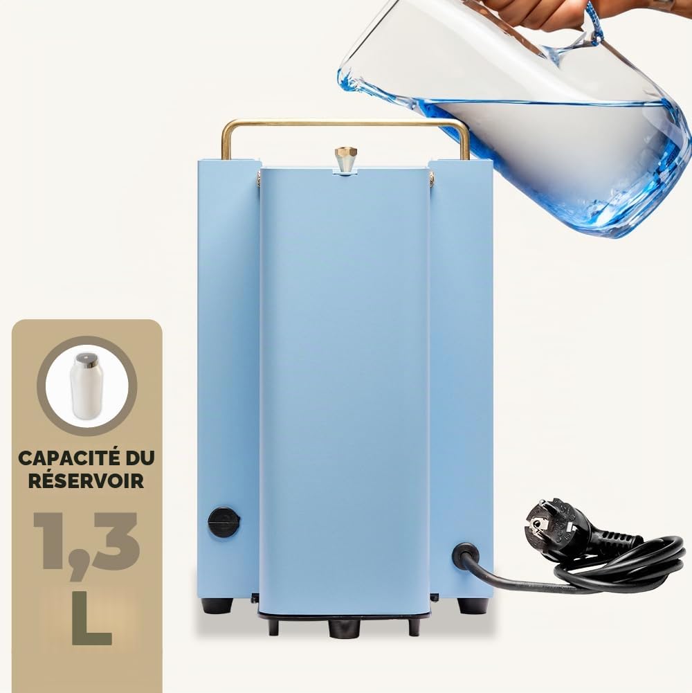 FABER COFFEE MACHINES | Modèle Pro Mini Deluxe | Machine à café à dosettes ese 44mm | | Pressacialda en laiton réglable (TURQUOISE)