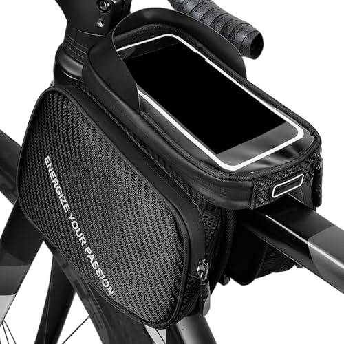Bolsa De Bicicleta - Organizador Impermeable Grande Para Teléfono,Bolsa De Bicicleta De Carretera Bolsillo Tubo Superior,Para Herramientas Llaves Guantes Smartphone Ciudad Ciclismo Paseo Patinete