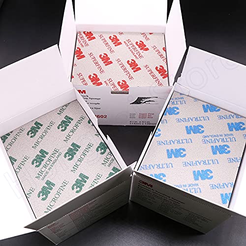 20 Pads (A Box) 3M Softback Sanding Sponge Sandpaper 02600-(1200-1500) 02601-(800-1000) 02602-(500-600) Abrasive Polishing Tool - (Grit: Blue 800-1000, Size: 20 Pads (A Box))