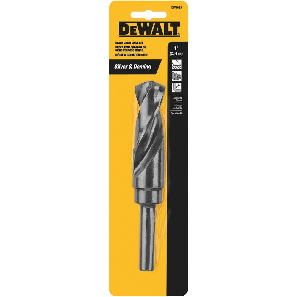 DEWALT DW1629 - Broca helicoidal de vástago reducido de 1 pulgada y 1/2 pulgada