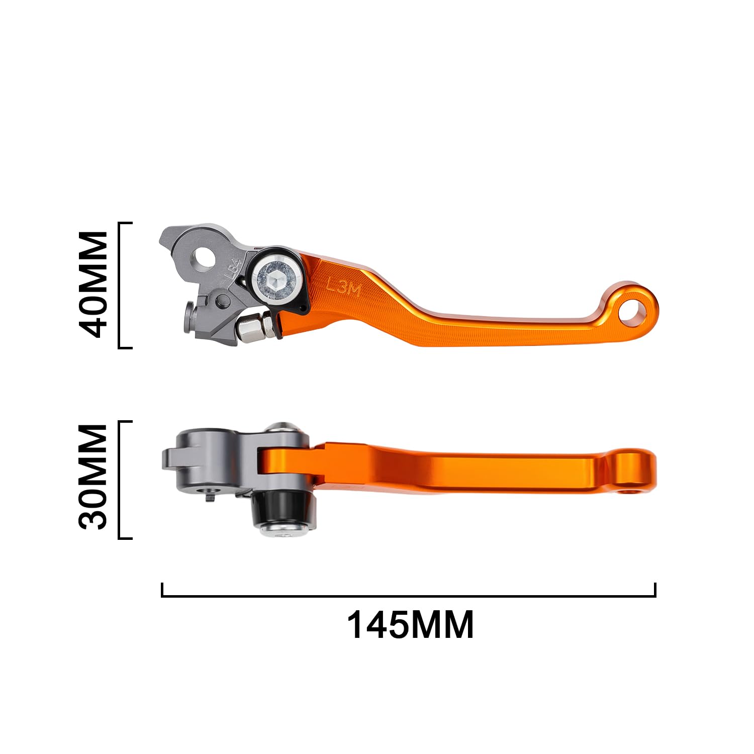 Levier Frein Embrayable Moto Billet Pivot Pliable-Orange | pour 125SX 150SX 150XC 200XC 200XC-W 450XC-F 505XC-F 125EXC 200EXC 250SX-F 450SX-F