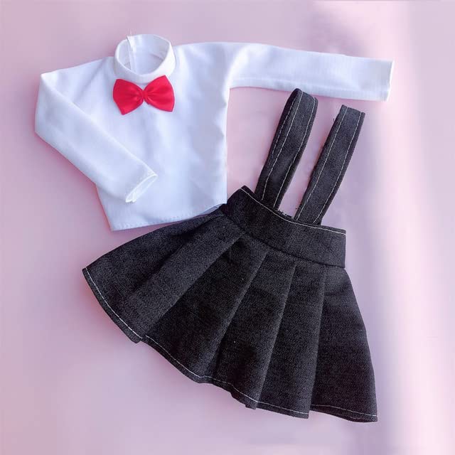 ТоуUAE - 60cm Ԁoll's Clothes Denim Skirt for 1/3 Bjd Ԁoll Dress Clothes Accessories Suits Sweater Suit (A)