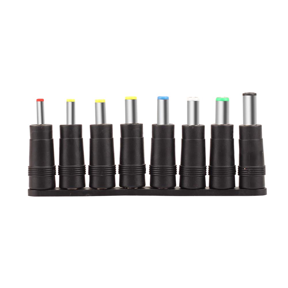 DC Plug Set Jack Tips, SIM&NAT 8 in 1 Interchangeable Plugs Connectors Adapter Kits Compatible with Router,Mini Fan,Speaker and More Devices