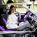 29 Pcs Car Seat Covers Full Set Include Car Seat Protectors, 2 Cup Mat, Steering Wheel Cover, 2 Shoulder Pads, Armrest Pad, 2 Stickers, 20 Air Conditioner Decoration Strip for Women Men (Purple)