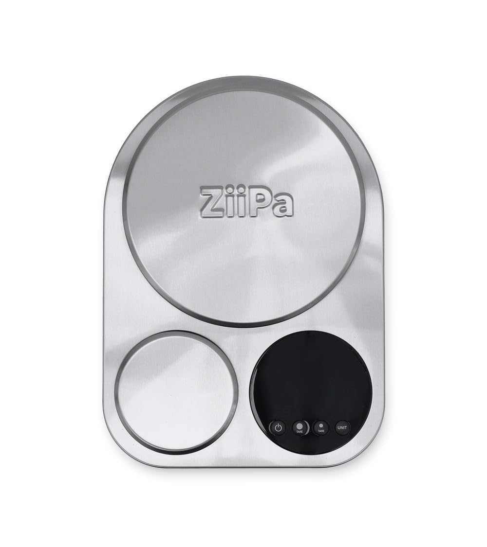 ZiiPa • Balance SEROLA Double Plateforme Précise • Jusqu’à 5kg • Multi-unités • Écran LCD • Récipient Inclus • Ultra Compacte
