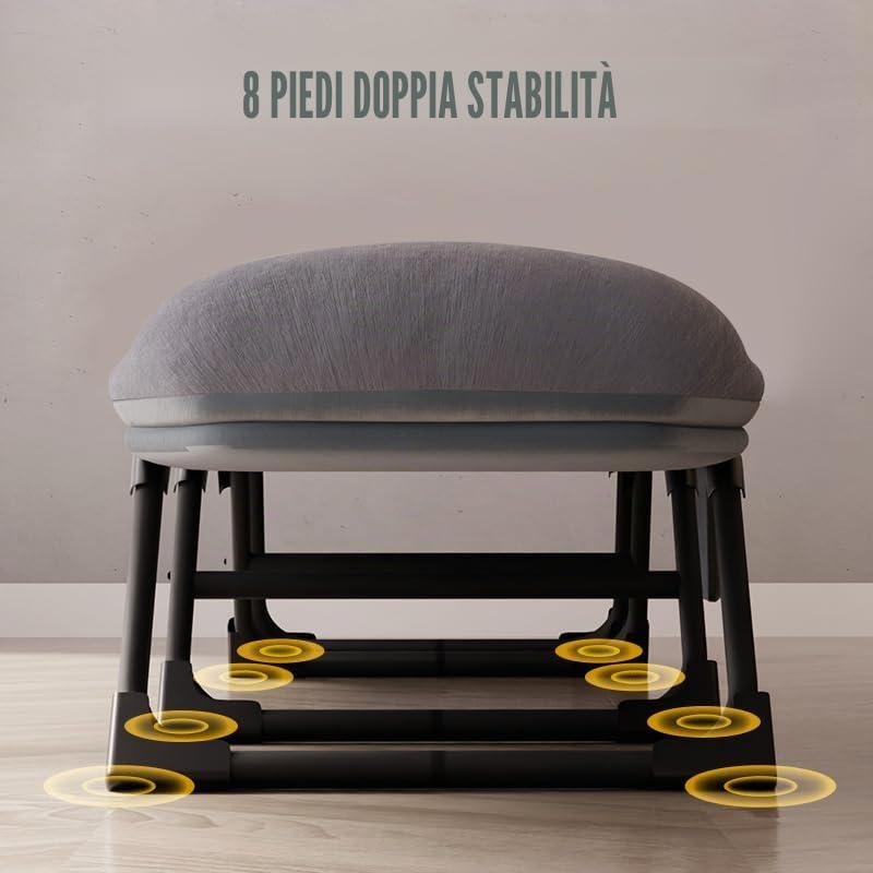 OHMG Letto da campeggio pieghevole robusto per adulti, 180CM letto da campeggio con capacità di 200 kg per ufficio, viaggio, esterno, pesca, escursionismo, casa, telaio in metallo