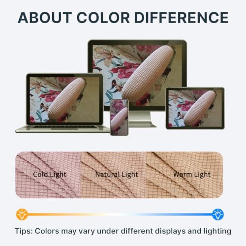 Image of FORCHEER Office Chair Armrest Covers Pink 8-13 inch Long Stretchable Water Resistant Jacquard Desk Chair Arm Rest Covers for Computer Chair Arm Removable Washable 2 Pieces