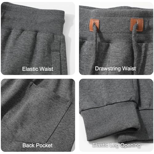 Surenow Men's Athletic Sweatpants Active Workout Jogger Pants for Men with Pockets Tapered Drawstring Gym Running Track Pants3