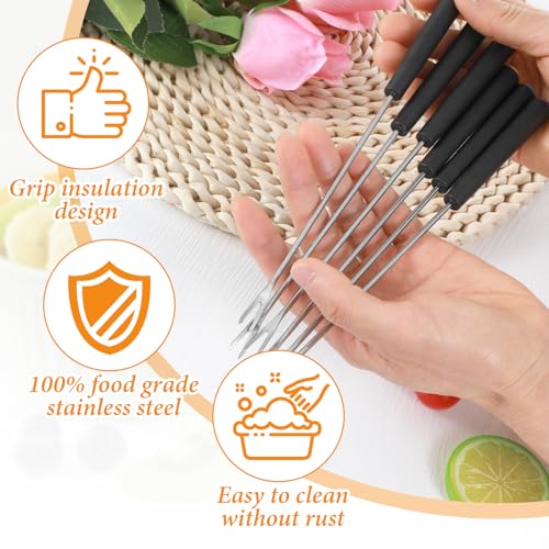 Image of Fondue Sticks, Mabor 6Pcs Stainless Steel Fondue Forks (Pack of 3)