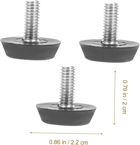Miniatura 9 de OSALADI 100 alfombrillas para mesa y silla, patas ajustables, patas de metal para muebles, silla giratoria de escritorio, niveladores de muebles