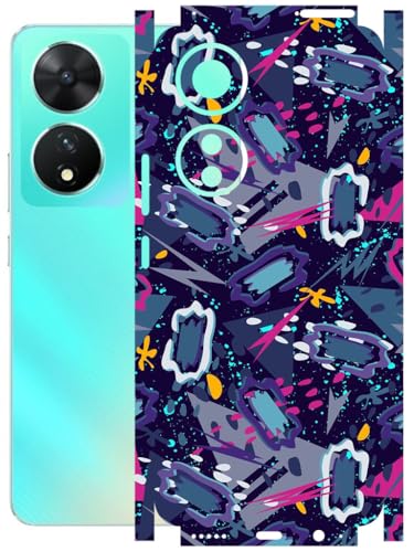 Image of AtOdds - Full Body Back Screen Guard Protector Film - Lamination Wrap Skin Sticker Compatible with VIVO T2 (5G) | Scratchproof Matte Finish (Abstract)