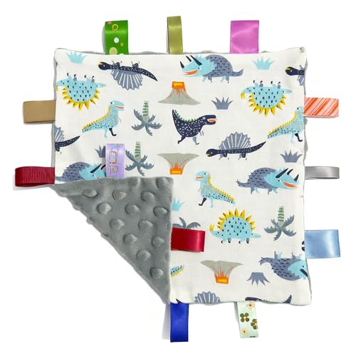G-Tree bambino ragazzo grigio Tag copertura di sicurezza, coperta morbida giocattolo con etichette, doudou Taggy, copertura Tag
