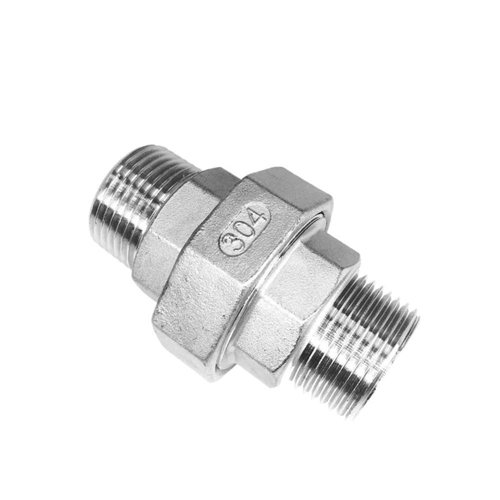 Gaojudaf Women's Black Threaded Pipe Fitting And Pipe Fitting, 90 Degree Elbow Bsp Thread Ss304 Live Joint Coupling Union Connector 1Pc(,1Inch)