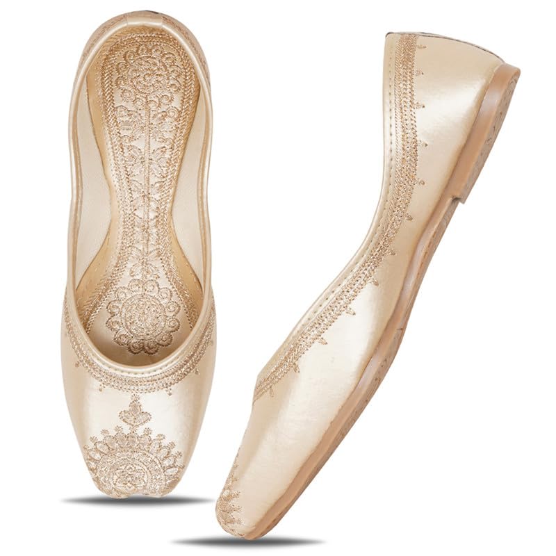 Image of DFR Women Juti | Embroidered Rajasthani Mojari Girls Shoe