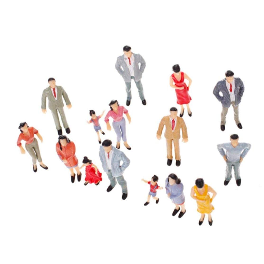 20 Stuks Geschilderde Modelmensen – Schaal 1:25, Miniatuur Passagiers En Figuren Voor Treinlandschappen, Diorama’s En ScenesScapes
