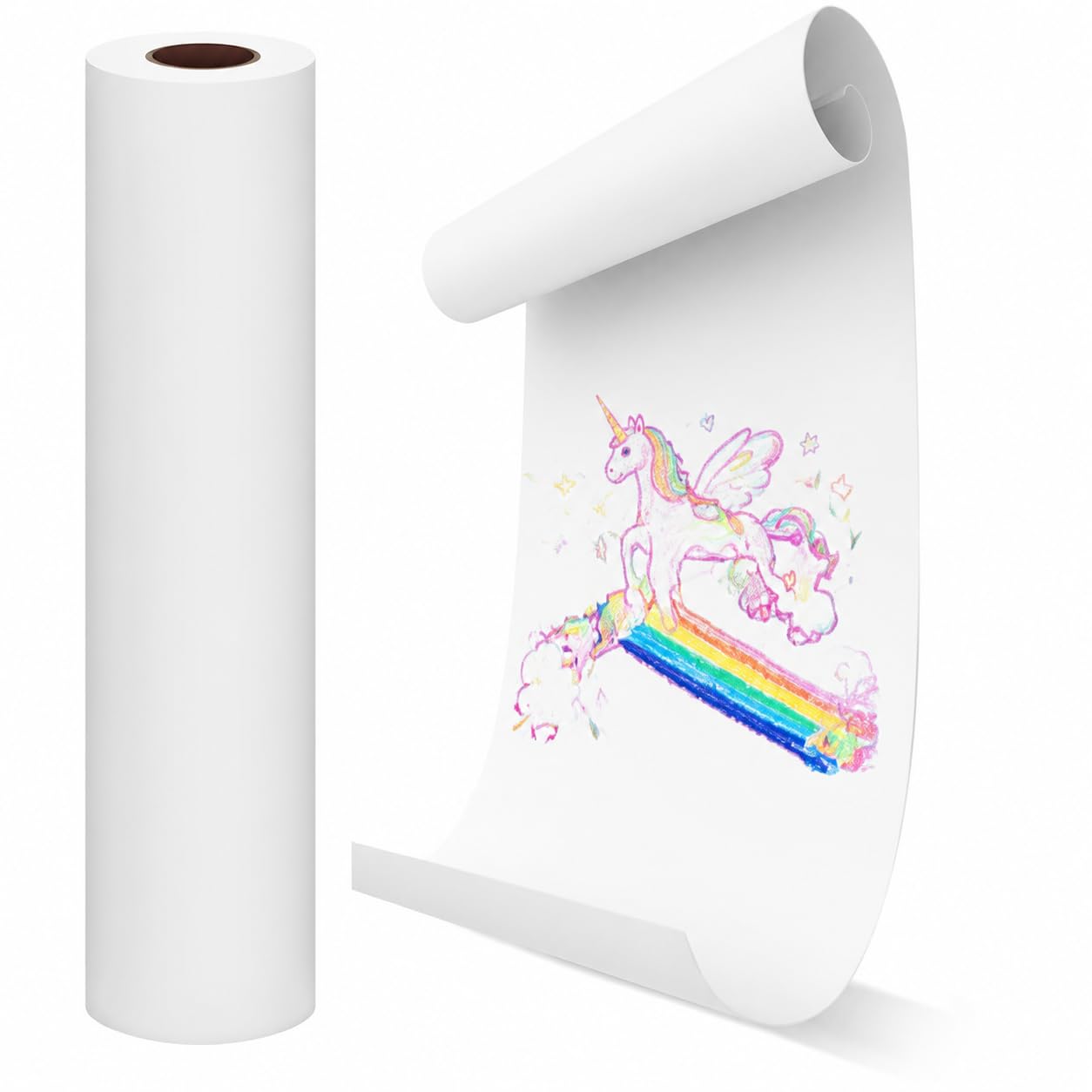 White Drawing Paper Roll 44cm x 10m (17.3" x 32.8ft) – Art & Craft Paper for Kids, Sketching, Colouring, Wall Art, Gift Wrapping, School Projects