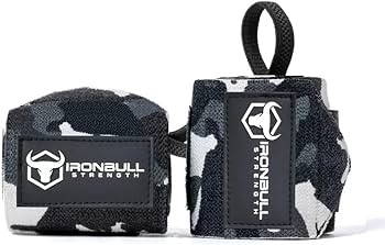 Amazon.co.jp: Iron Bull Strength リストラップ 46cm（18インチ