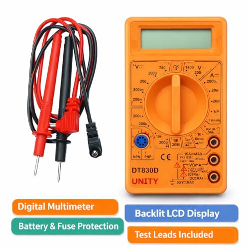 Image of SP830D Digital Multimeter for Measuring Ac and Dc Voltage, Dc Current and Resistance With Lcd Display (Pack of 1 pcs)