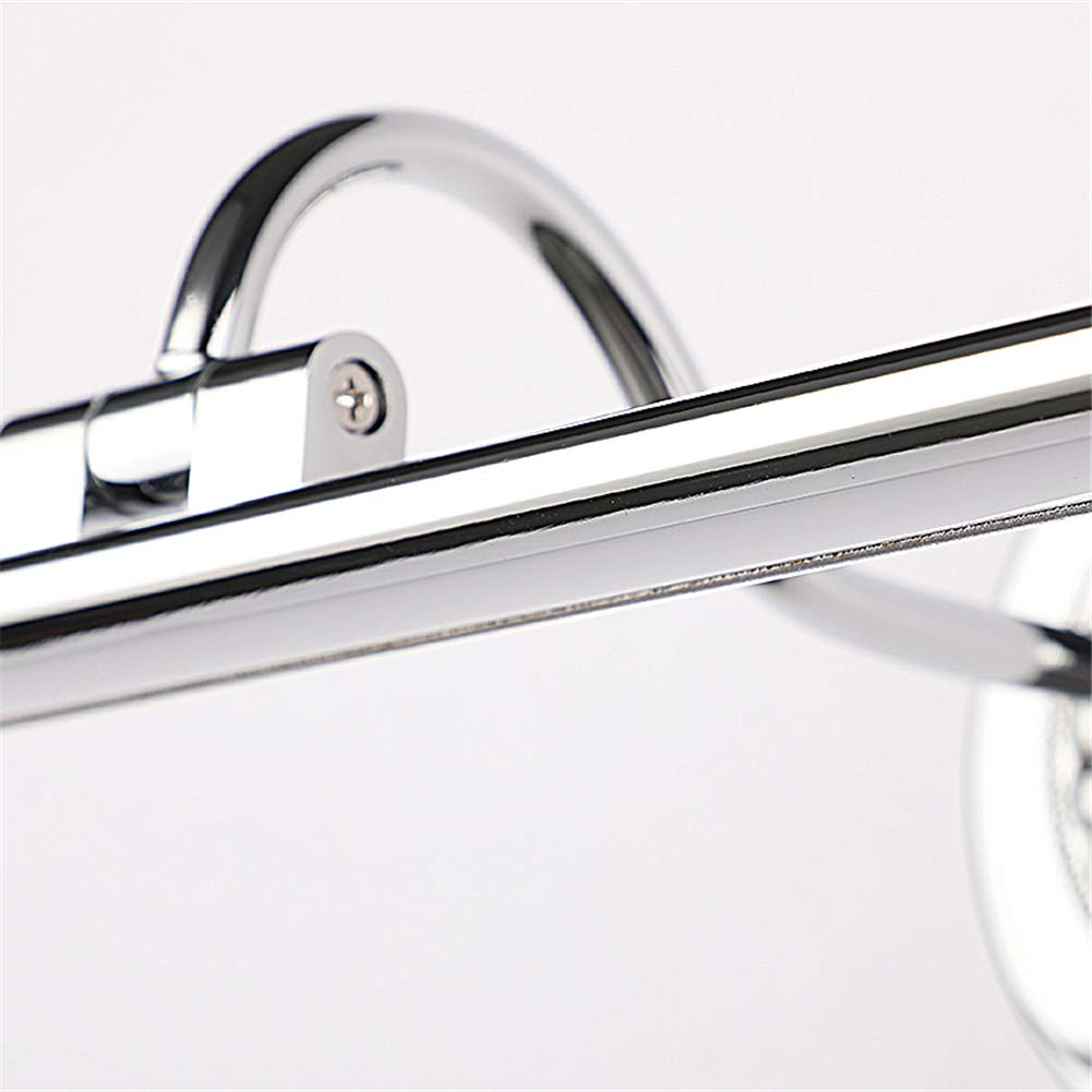 Modernos LED luces para tocador de baño, cromo impermeable anti-niebla, lámparas de pared de acero inoxidable de acrílico natural de los faros de luz de espejo,12W
