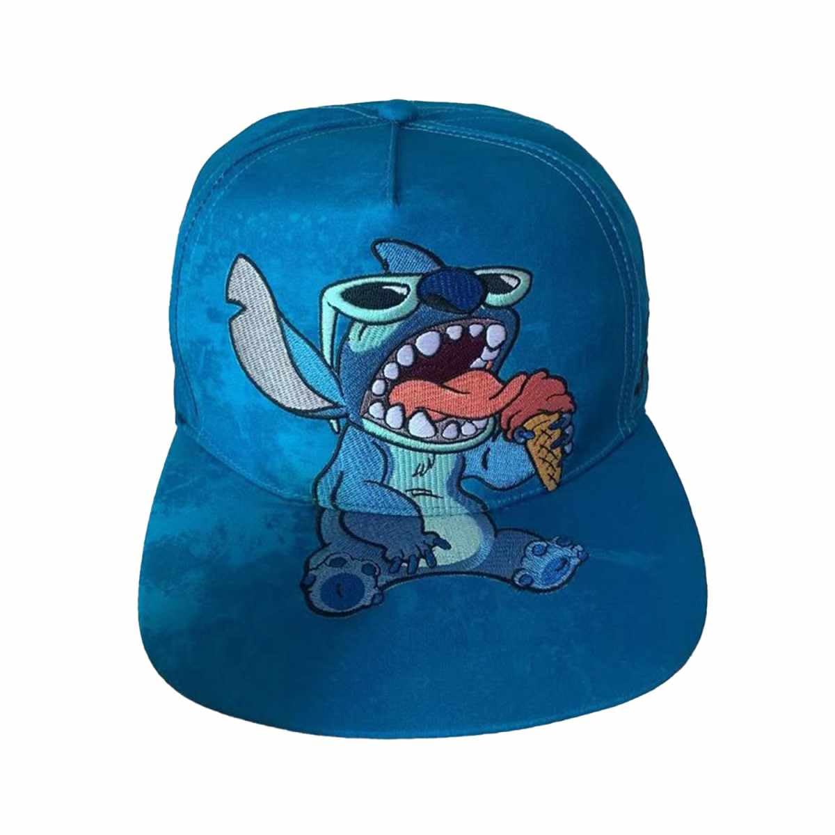 Disney Lilo and Stitch Snapback Hat Blue Baseball Cap, Blue, One Size