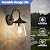 Outdoor Wall Sconce, Exterior Waterproof Wall Light Fixture, Outside Porch Light with Bubble Glass Shade, Matte Black Outdoor Wall Lantern for Patio, Garage, entryway, 2-Pack