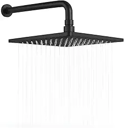 Chuveiro Inox Preto Fosco – Ducha de Alta Pressão com Design Moderno para Banheiros de Luxo e Áreas Gourmet (Preto)