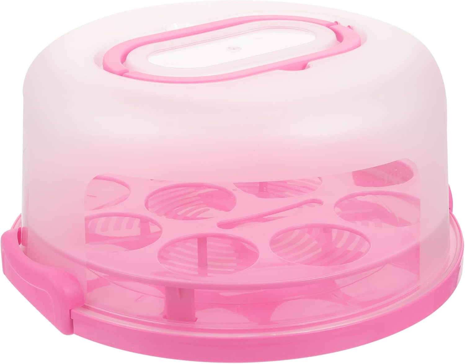 Luxshiny Clear Cake Box Plastic Cake Carrier Transporter 10
