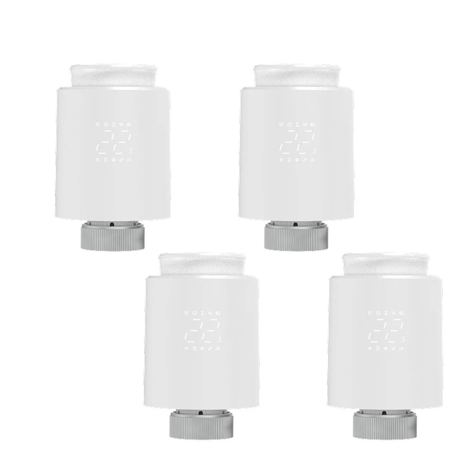 Smart Tuya Wifi/ZigBee3.0 Radiator Actuator TRV Programmable Thermostatic App Remote Temperature Controller(Zigbee 4PCS)