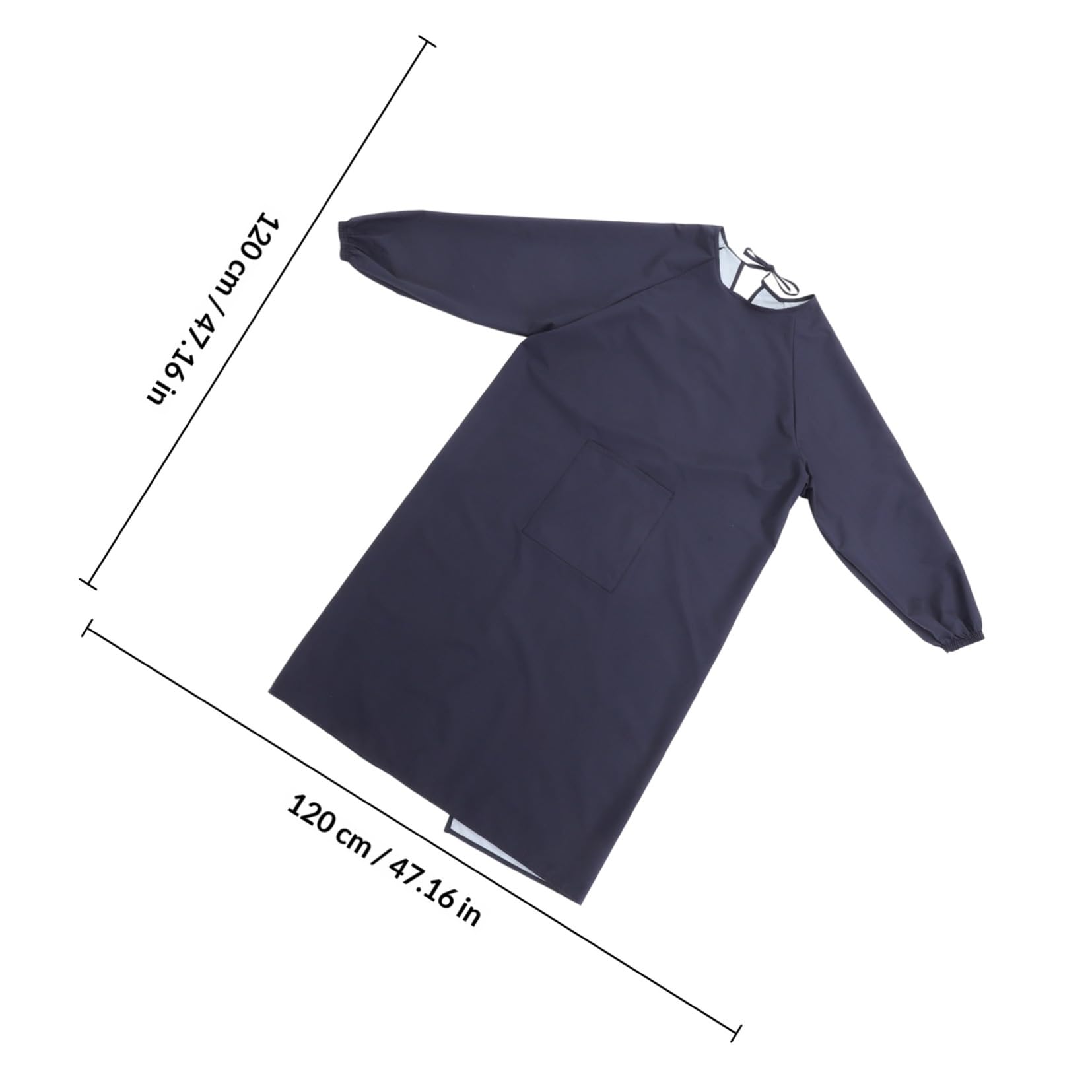 Hemobllo Delantal impermeable de manga larga con bolsillo, delantal de trabajo resistente al aceite, ideal para hornear, jardinería, cocina, limpieza, cuidado de mascotas, laboratorio y hogar, color