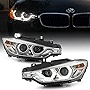 ACANII - For 2012-2015 BMW F30 320i 328i 335i Sedan HID w/AFS Chrome Housing LED 3D DRL Projector Headlights Headlamps