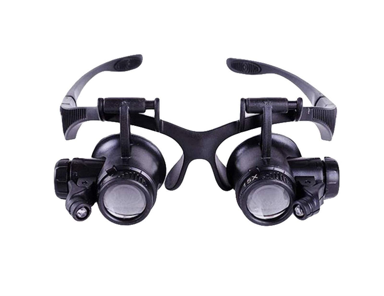 JOZZY Lupa,Tipo de Gafas con luz LED Lupa de Aumento múltiple