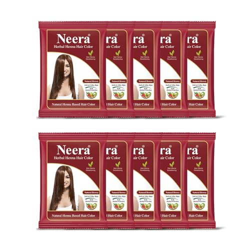 Neera Color de Cabello Herbal Henna Natural Marrón Pack 10 miniatura 2