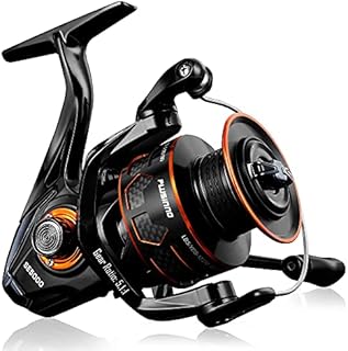 PLUSINNO Fishing Reel, Light Weight Ultra Smooth Powerful Spinning Reels - with 5.1:1 Slower-Speed Lower Line Retrieve, Carbon Fiber 30 LB Max Drag for Big Baits