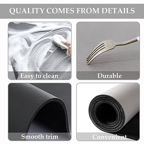 Image of ZVO Dish Drying Mat, Quick-Drying, Absorbent Underlay for Coffee Machine, Non-Slip Rubber Sole, Absorbent Drying Mat for Kitchen, Pets, Sink, 40 x 50 cm
