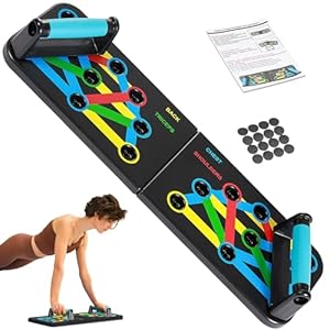 Muscle Pro Push Up Board | Premium Push Up Board for Men | Multi-function Color Coded Adjustable Handles Push-Up Stand Bars | Exercise Fitness Equipment & Strength Training | Abs Workout Men & Women