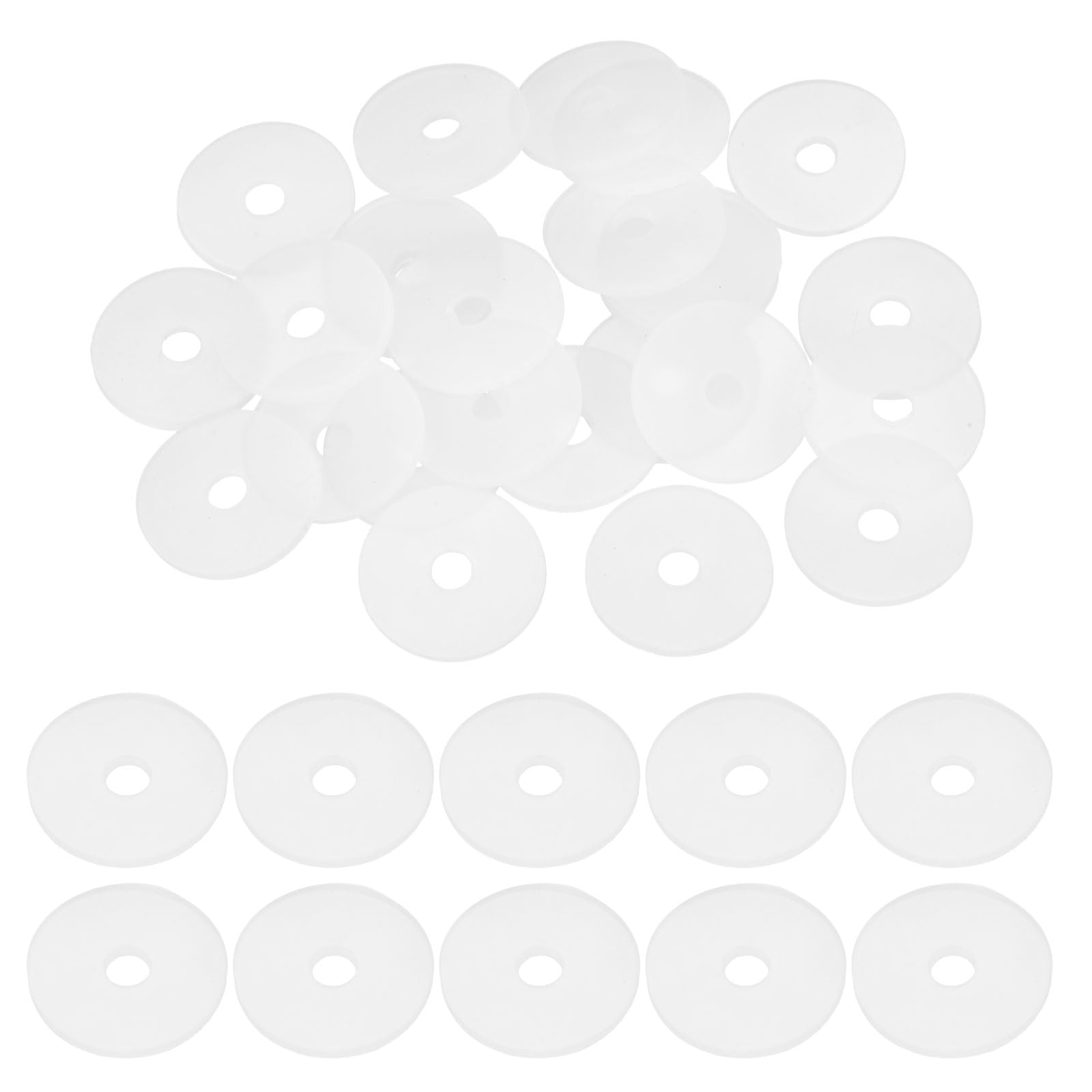 DEFANEX 25pcs M6 Silicone Flat Washer (6mm ID 25mm OD 2mm Thick) - Flexible O-Ring Sealing Fastener Spacer Gasket Washer Grommets Accessories for Faucet Water Hose Valve Pump