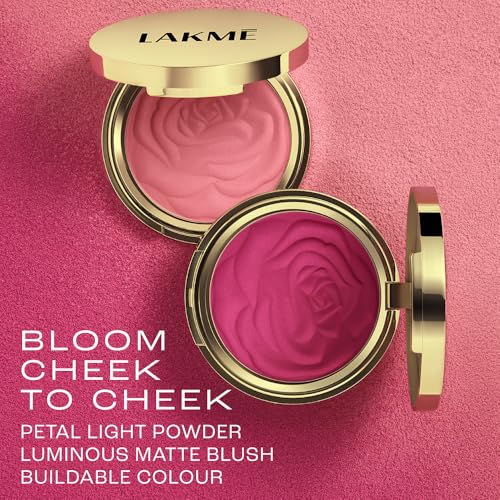 Image of Lakme Showstopper Collection Rouge Bloom Powder Blush Vintage Rose -12g