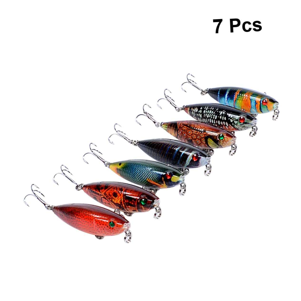 Hemobllo Leurres Flottants Matériel De Pêche Leurres pour Bars Leurres De Pêche Kit De Leurres Durs Crayons Triples Puissants Swimbaits Réalistes Appâts De Pêche Crayon Appâts