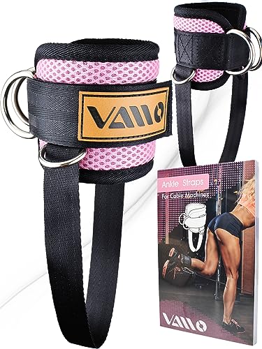 Image of VAIIO Ankle Straps for Cable Machines,Adjustable Comfort fit Neoprene, Reinforce Double D-Ring - Premium Ankle Cuffs to Improve Abdominal Muscles, Lift The Butts, Tone The Legs for Men & Women