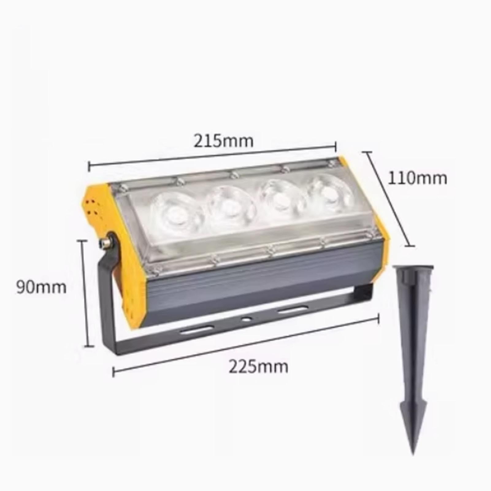 Wodoodporny zewnętrzny reflektor LED - obrotowy punkt, zewnętrzne projektory reklamowe ścienne do użytku wewnętrznego 220V, oświetlenie drzewa podłogowego IP66 (zielony, B-50W)