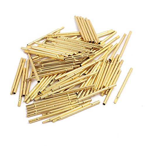 uxcell 100pcs Gold Plated Test Probe Needle Covers