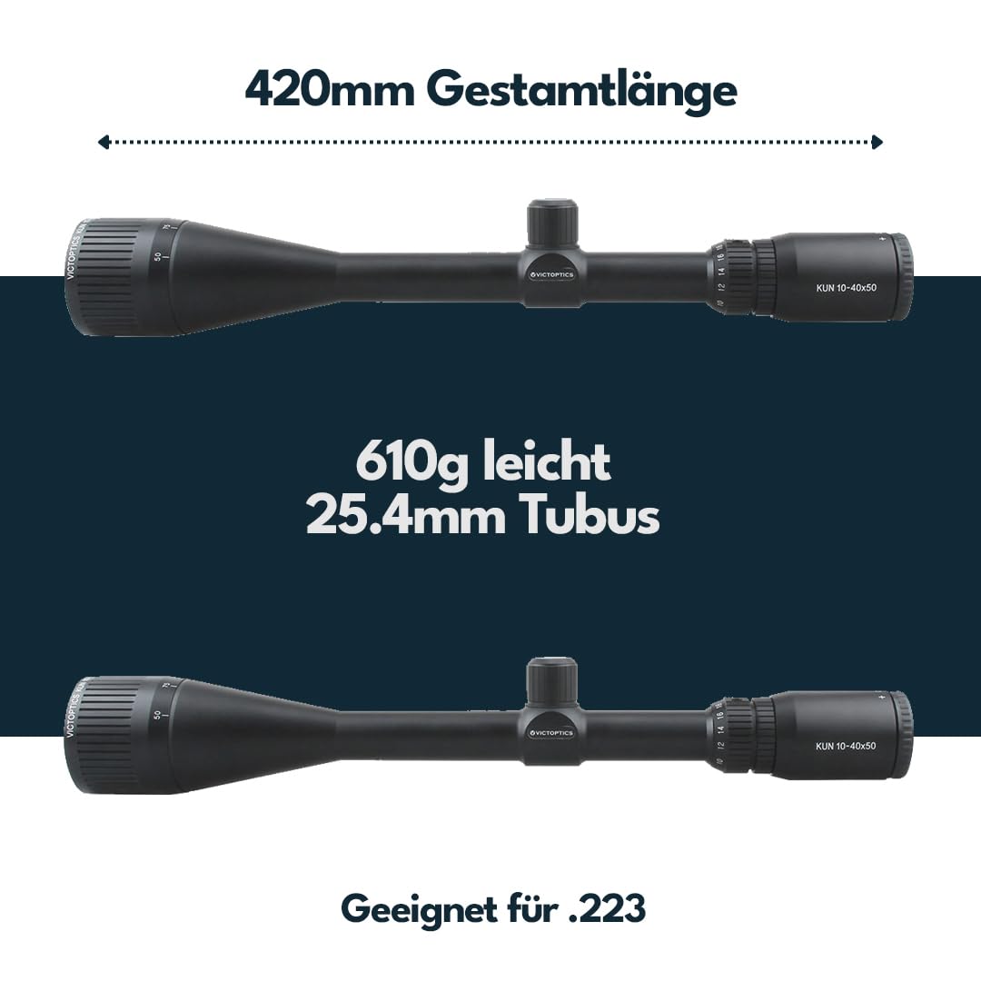 Vector Optics Victoptics OPSL24 C4 10-40x50 celownik optyczny dla Airsoft i strzelców sportowych